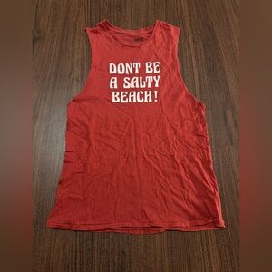 AMUSE SOCIETY Don't Be A Salty Beach Women Tank Top Size XS